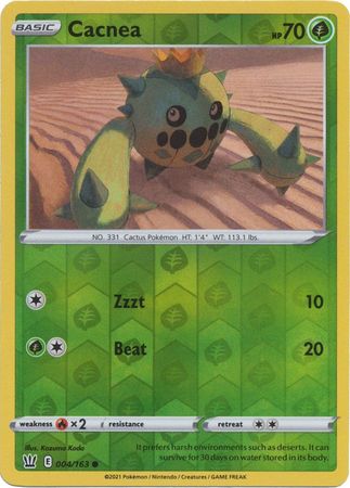 Pokemon Card Battle Styles 004/163 4/163 Cacnea Reverse Holo Common