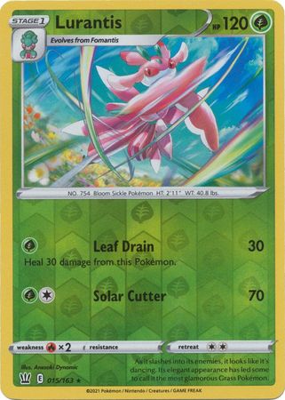 Pokemon Card Battle Styles 015/163 15/163 Lurantis Reverse Holo Rare