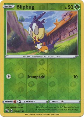 Pokemon Card Battle Styles 017/163 17/163 Blipbug Reverse Holo Common