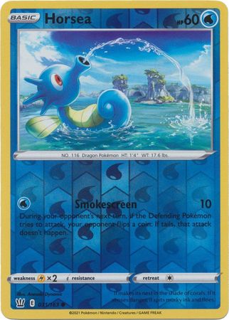 Pokemon Card Battle Styles 031/163 31/163 Horsea Reverse Holo Common