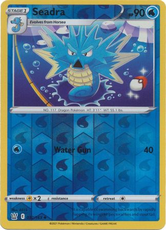 Pokemon Card Battle Styles 032/163 32/163 Seadra Reverse Holo Uncommon