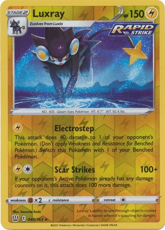 Pokemon Card Battle Styles 048/163 48/163 Luxray Holo Reverse Holo Rare