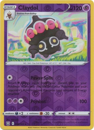 Pokemon Card Battle Styles 058/163 58/163 Claydol Reverse Holo Rare