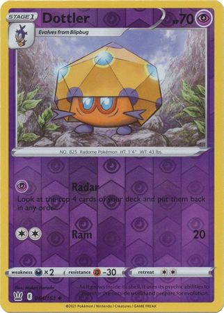 Pokemon Card Battle Styles 064/163 64/163 Dottler Reverse Holo Uncommon