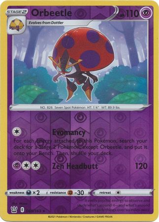 Pokemon Card Battle Styles 065/163 65/163 Orbeetle Holo Reverse Holo Rare