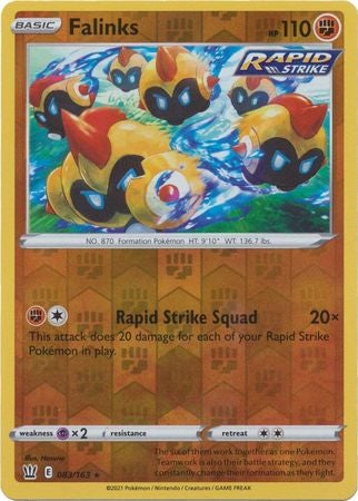 <transcy>Pokemon Card Battle Styles 083/163 83/163 Falinks Reverse Holo Selten</transcy>