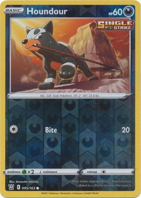 Pokemon Card Battle Styles 095/163 95/163 Houndour Reverse Holo Common