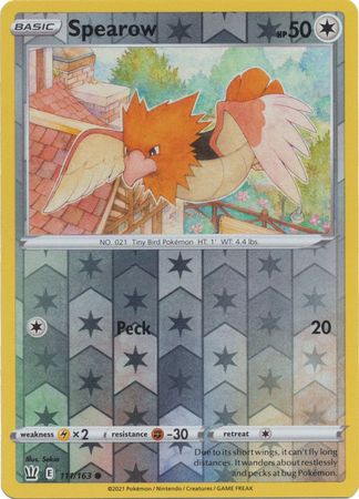 <transcy>Pokemon Card Battle Styles 111/163 111/163 Spearow Reverse Holo Common</transcy>