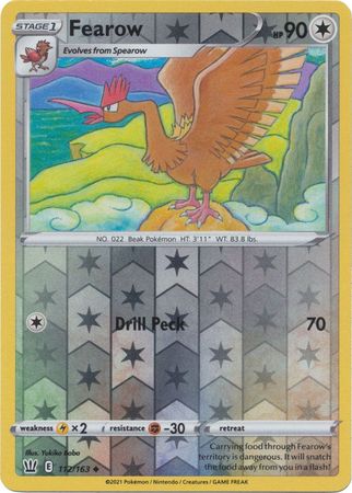 <transcy>Pokemon Card Battle Styles 112/163 112/163 Fearow Reverse Holo Gelegentlich</transcy>