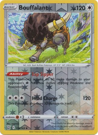 Pokemon Card Battle Styles 118/163 118/163 Bouffalant Reverse Holo Uncommon