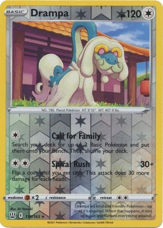 Pokemon Card Battle Styles 119/163 119/163 Drampa Reverse Holo Rare