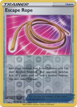 Pokemon Card Battle Styles 125/163 125/163 Escape Rope Item Reverse Holo Uncommon