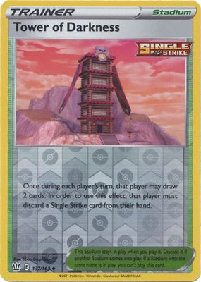 Pokemon Card Battle Styles 137/163 137/163 Tower of Darkness Stadium Reverse Holo Uncommon