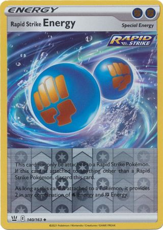 <transcy>Pokemon Card Battle Styles 140/163 140/163 Rapid Strike Energy Reverse Holo Gelegentlich</transcy>