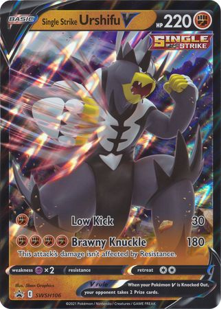 <transcy>Pokemon-kort SWSH Black Star-kampagner SWSH106 Single Strike Urshifu V</transcy>