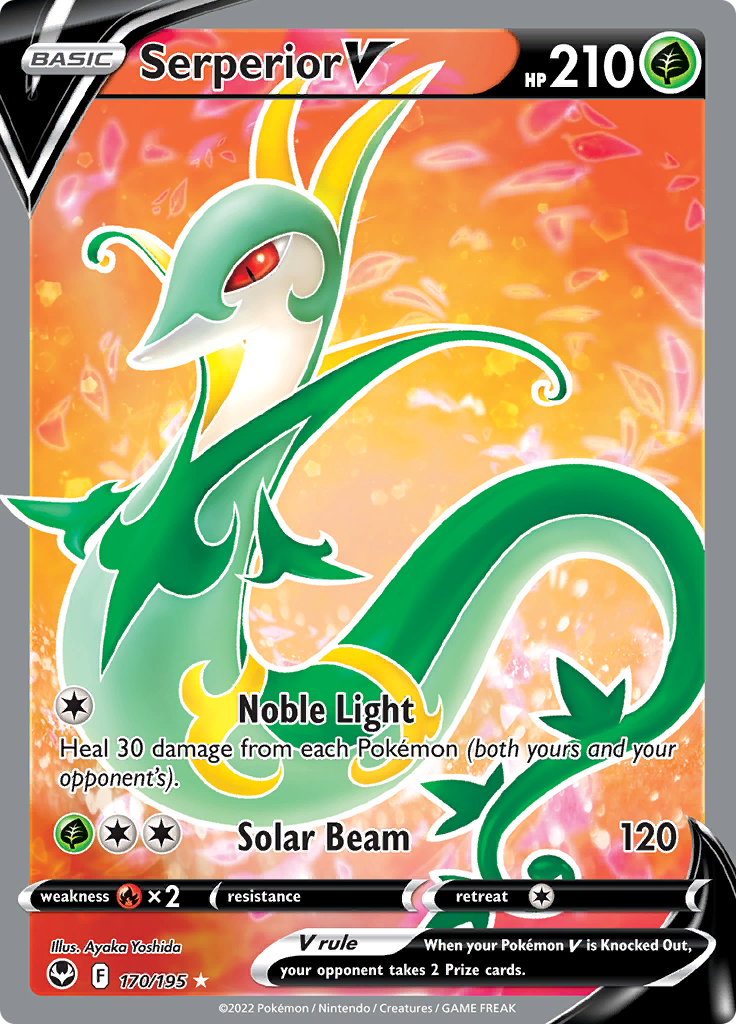 (S) Pokemon Card Silver Tempest 170/195 Serperior V Full Art *MINT*