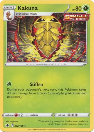 Pokemon Card Chilling Reign 002/198 Kakuna Uncommon