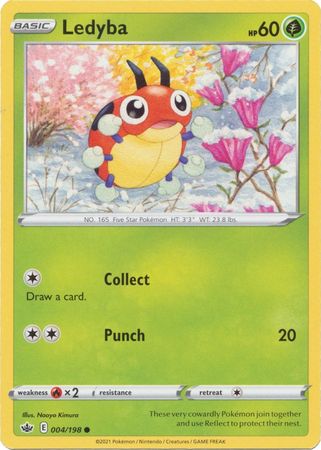 Pokemon Card Chilling Reign 004/198 Ledyba Common