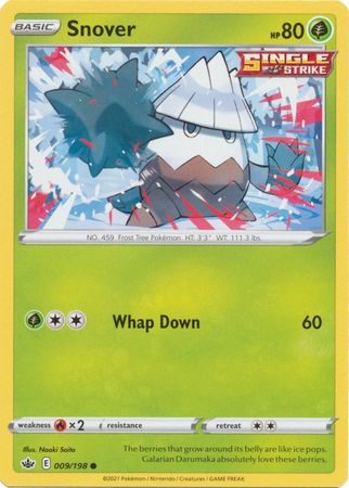 Pokemon Card Chilling Reign 009/198 Snover Common