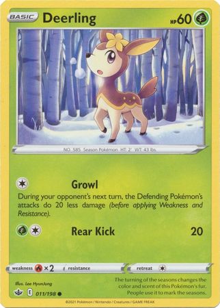 Pokemon Card Chilling Reign 011/198 Deerling Common