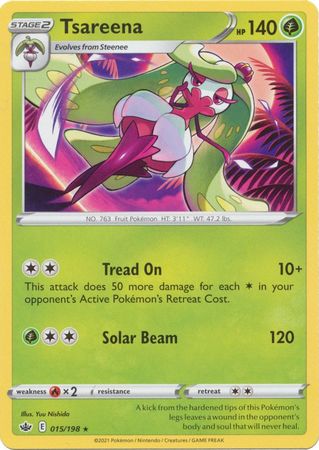 Pokemon Card Chilling Reign 015/198 Tsareena Rare