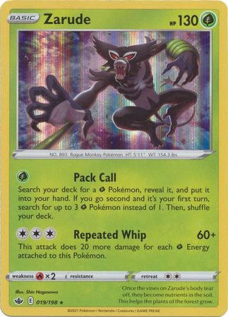 Pokemon Card Chilling Reign 019/198 Zarude Holo Rare