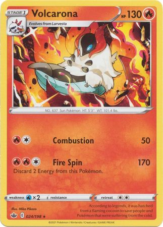 Pokemon Card Chilling Reign 024/198 Volcarona Rare