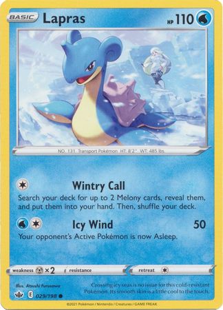 Pokemon Card Chilling Reign 029/198 Lapras Common