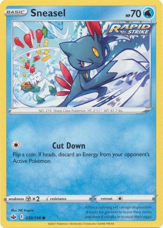 Pokemon Card Chilling Reign 030/198 Sneasel Common