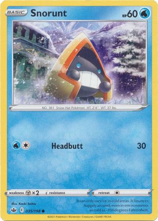 Pokemon Card Chilling Reign 035/198 Snorunt Common