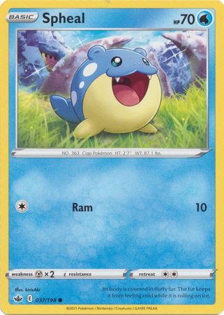 Pokemon Card Chilling Reign 037/198 Spheal Common