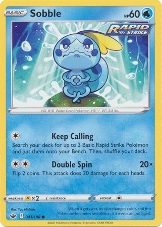 Pokemon Card Chilling Reign 041/198 Sobble Common