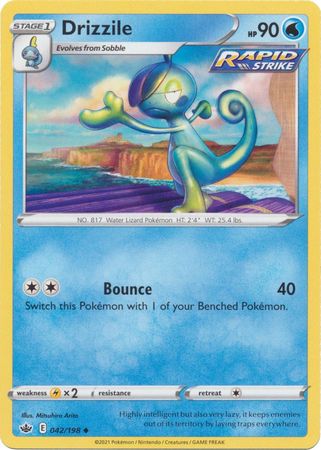 Pokemon Card Chilling Reign 042/198 Drizzile Uncommon