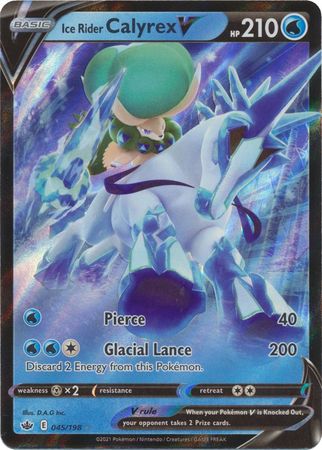 Pokemon Card Chilling Reign 045/198 Ice Rider Calyrex V Ultra Rare