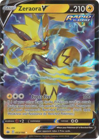 <transcy>Pokemon Card Chilling Reign 053/198 Zeraora V Ultra Rare</transcy>