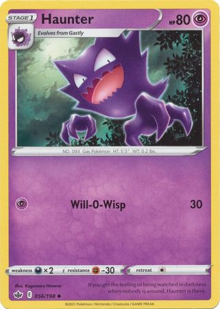 Pokemon Card Chilling Reign 056/198 Haunter Uncommon