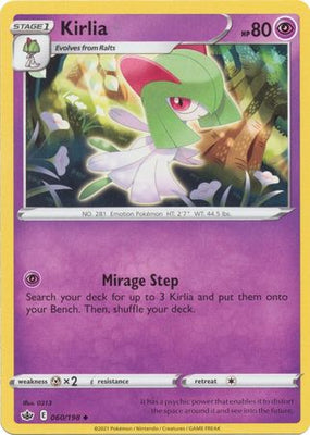 <transcy>Pokemon Card Chilling Reign 060/198 Kirlia Ikke almindelig</transcy>
