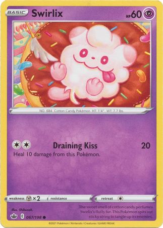 Pokemon Card Chilling Reign 067/198 Swirlix Common