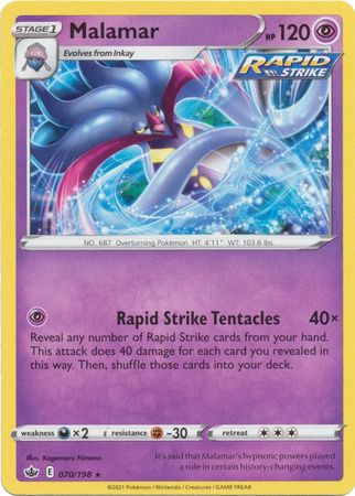 Pokemon Card Chilling Reign 070/198 Malamar Rare