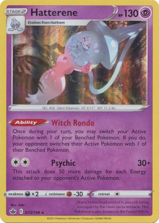 Pokemon Card Chilling Reign 073/198 Hatterene Holo Rare