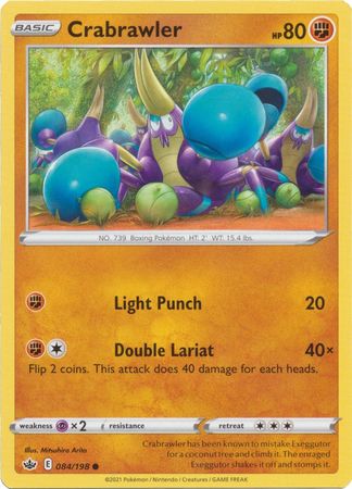 Pokemon Card Chilling Reign 084/198 Crabrawler Common