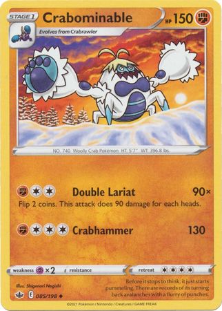 Pokemon Card Chilling Reign 085/198 Crabominable Uncommon