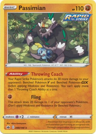 Pokemon Card Chilling Reign 088/198 Passimian Rare