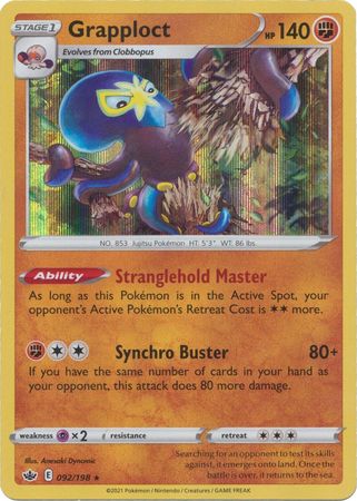 Pokemon Card Chilling Reign 092/198 Grapploct Holo Rare