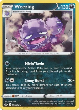 Pokemon Card Chilling Reign 095/198 Weezing Rare