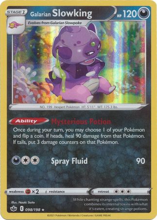 Pokemon Card Chilling Reign 098/198 Galarian Slowking Holo Rare