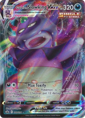 Pokemon Card Chilling Reign 100/198 Galarian Slowking VMAX Ultra Rare