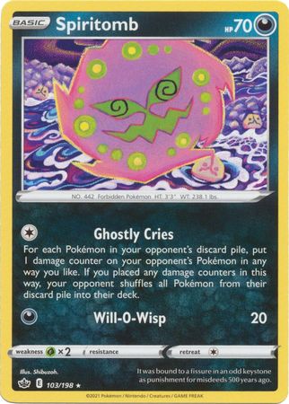 Pokemon Card Chilling Reign 103/198 Spiritomb Rare