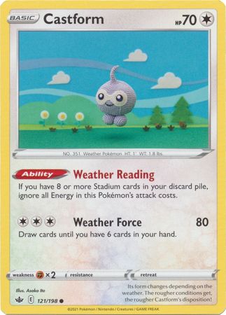 Pokemon Card Chilling Reign 121/198 Castform Common