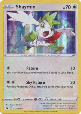 <transcy>Pokemon Card Chilling Reign 123/198 Shaymin Holo Rare</transcy>